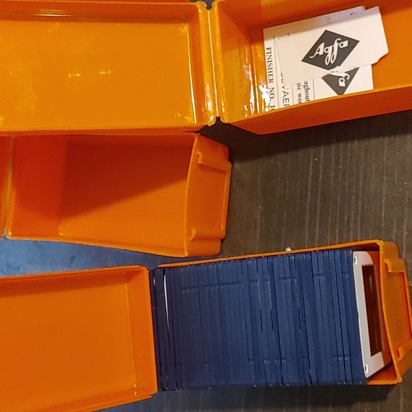 Agfra Orange and Clear Slide Storage Boxes - Picture 5 of 5